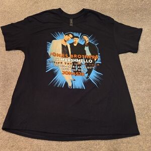 Jonas Brother 20 Living the Dream Tour 2025 x Marshmallo Concert T-Shirt - XL